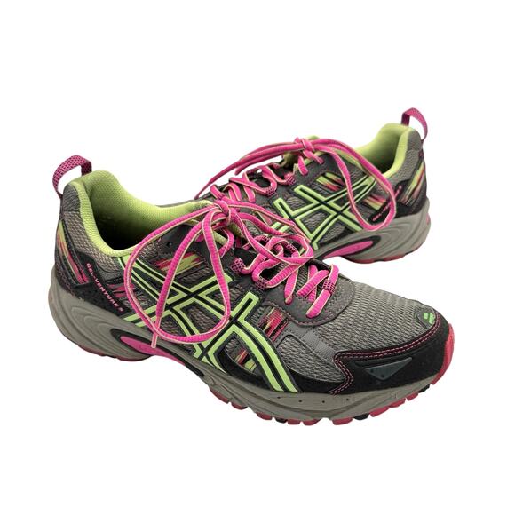 ASICS Gel Venture 5 Women's Bright Neon Trail Running Athletic Shoes - Picture 1 of 12